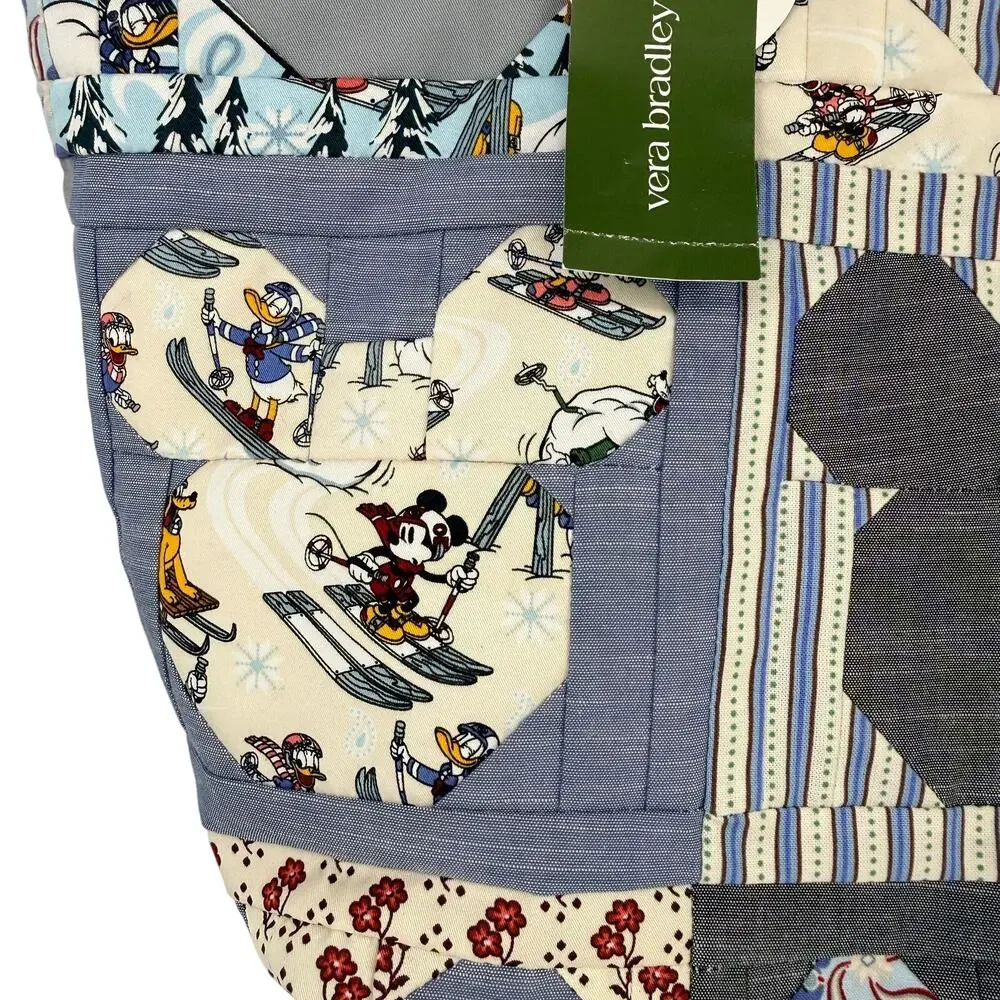 Vera Bradley Disney Small Hathaway Tote Ski Weekend Mickey Mouse Quilt Patchwork